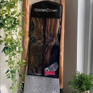 Hidden crown hair extensions!